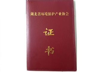 湖北省環(huán)境保護(hù)產(chǎn)業(yè)協(xié)會證書